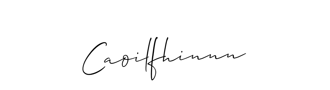 Make a beautiful signature design for name Caoilfhinnn. With this signature (Allison_Script) style, you can create a handwritten signature for free. Caoilfhinnn signature style 2 images and pictures png