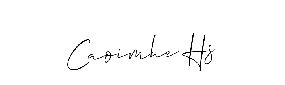 Create a beautiful signature design for name Caoimhe Hs. With this signature (Allison_Script) fonts, you can make a handwritten signature for free. Caoimhe Hs signature style 2 images and pictures png