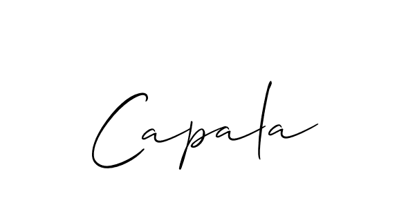 You should practise on your own different ways (Allison_Script) to write your name (Capala) in signature. don't let someone else do it for you. Capala signature style 2 images and pictures png