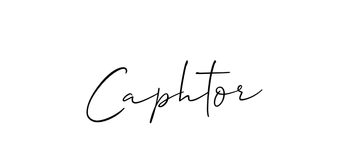 Design your own signature with our free online signature maker. With this signature software, you can create a handwritten (Allison_Script) signature for name Caphtor. Caphtor signature style 2 images and pictures png