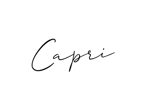 Make a beautiful signature design for name Capri. With this signature (Allison_Script) style, you can create a handwritten signature for free. Capri signature style 2 images and pictures png