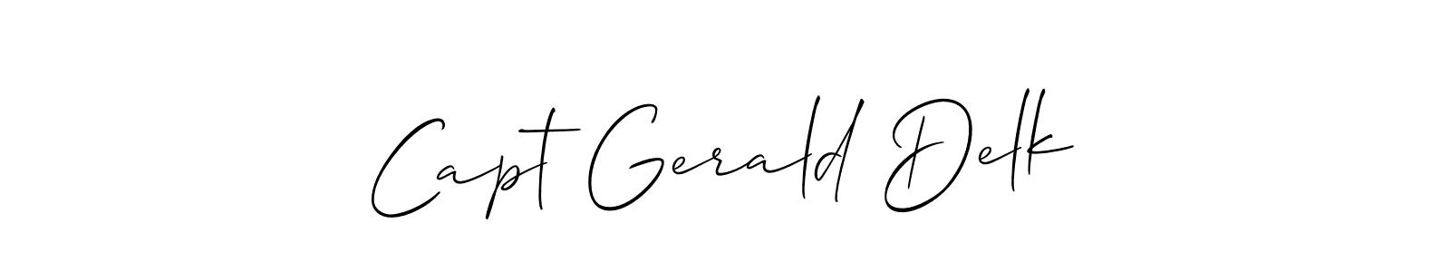 You can use this online signature creator to create a handwritten signature for the name Capt Gerald Delk. This is the best online autograph maker. Capt Gerald Delk signature style 2 images and pictures png