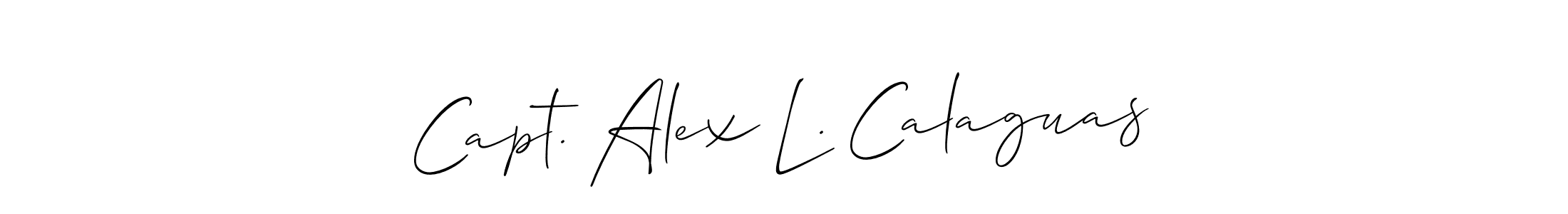 Check out images of Autograph of Capt. Alex L. Calaguas name. Actor Capt. Alex L. Calaguas Signature Style. Allison_Script is a professional sign style online. Capt. Alex L. Calaguas signature style 2 images and pictures png