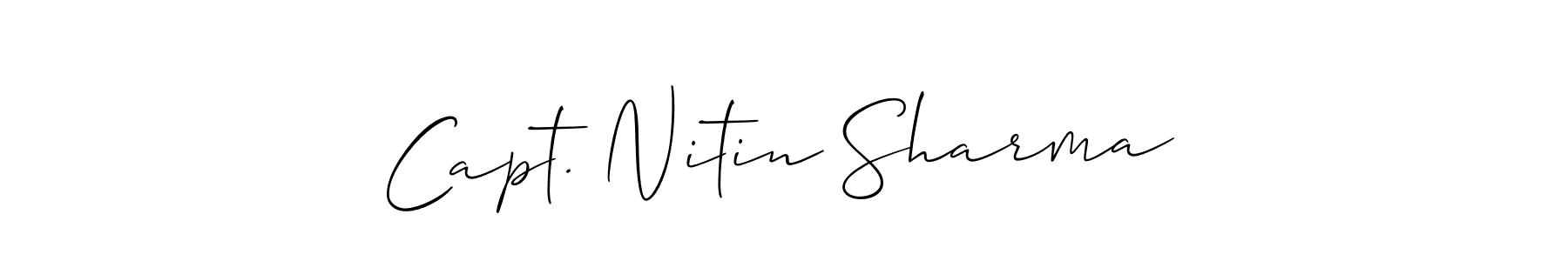 How to Draw Capt. Nitin Sharma signature style? Allison_Script is a latest design signature styles for name Capt. Nitin Sharma. Capt. Nitin Sharma signature style 2 images and pictures png