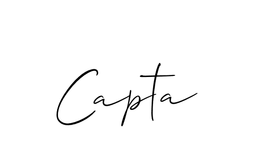 How to make Capta name signature. Use Allison_Script style for creating short signs online. This is the latest handwritten sign. Capta signature style 2 images and pictures png