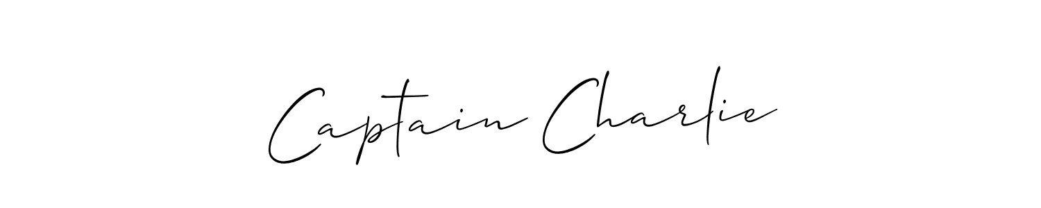 Design your own signature with our free online signature maker. With this signature software, you can create a handwritten (Allison_Script) signature for name Captain Charlie. Captain Charlie signature style 2 images and pictures png