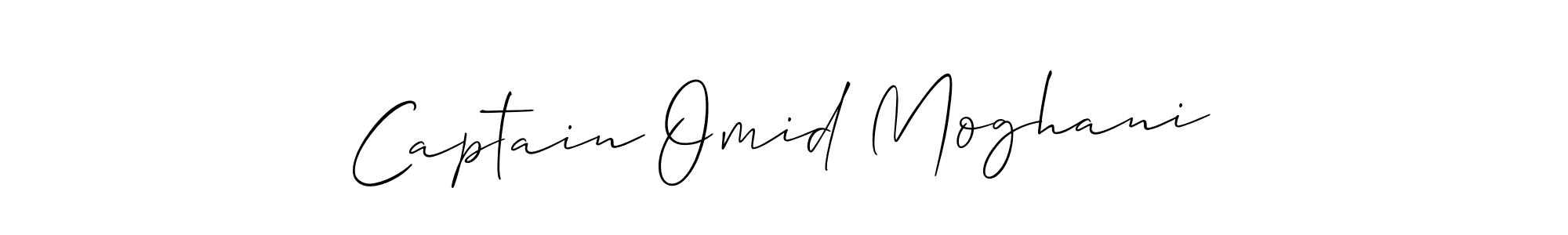 The best way (Allison_Script) to make a short signature is to pick only two or three words in your name. The name Captain Omid Moghani include a total of six letters. For converting this name. Captain Omid Moghani signature style 2 images and pictures png