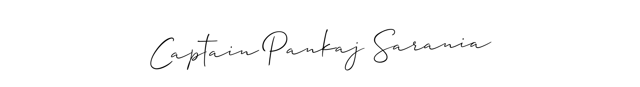 Use a signature maker to create a handwritten signature online. With this signature software, you can design (Allison_Script) your own signature for name Captain Pankaj Sarania. Captain Pankaj Sarania signature style 2 images and pictures png