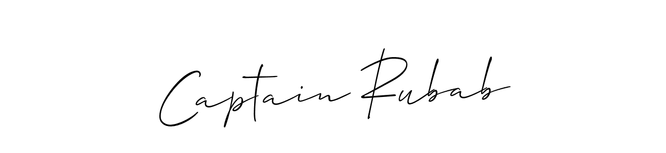 Similarly Allison_Script is the best handwritten signature design. Signature creator online .You can use it as an online autograph creator for name Captain Rubab. Captain Rubab signature style 2 images and pictures png