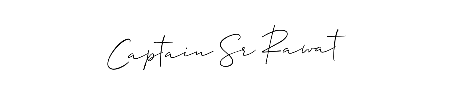 How to make Captain Sr Rawat signature? Allison_Script is a professional autograph style. Create handwritten signature for Captain Sr Rawat name. Captain Sr Rawat signature style 2 images and pictures png