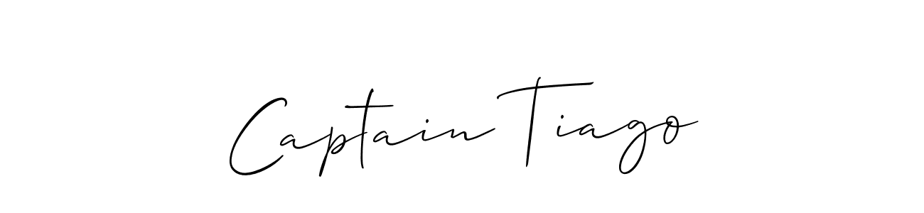 Also You can easily find your signature by using the search form. We will create Captain Tiago name handwritten signature images for you free of cost using Allison_Script sign style. Captain Tiago signature style 2 images and pictures png