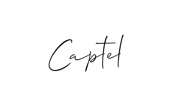 Create a beautiful signature design for name Captel. With this signature (Allison_Script) fonts, you can make a handwritten signature for free. Captel signature style 2 images and pictures png