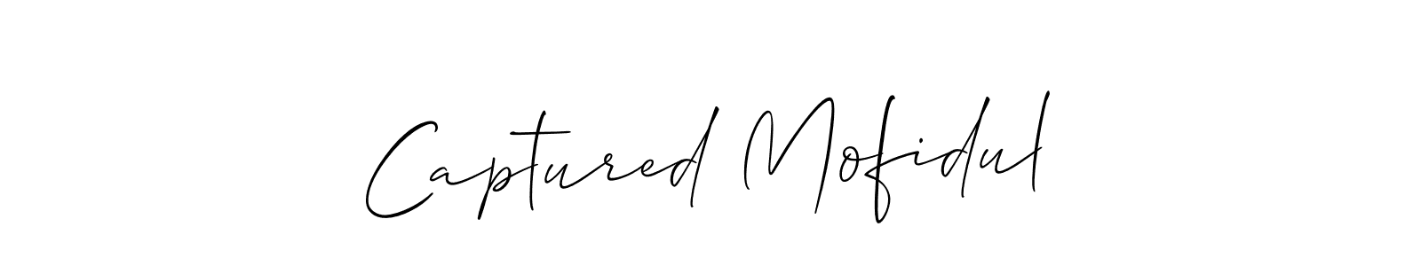 Similarly Allison_Script is the best handwritten signature design. Signature creator online .You can use it as an online autograph creator for name Captured Mofidul. Captured Mofidul signature style 2 images and pictures png