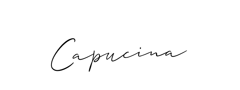 Also You can easily find your signature by using the search form. We will create Capucina name handwritten signature images for you free of cost using Allison_Script sign style. Capucina signature style 2 images and pictures png