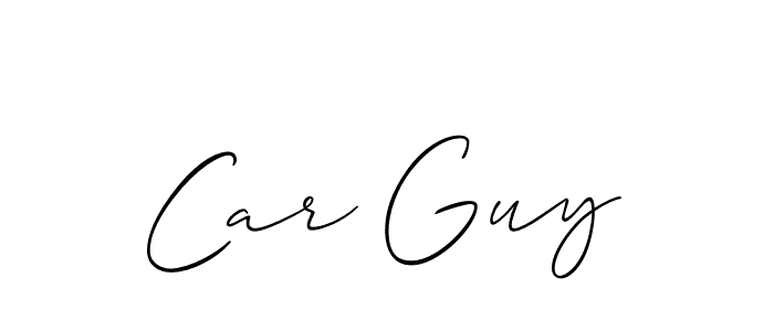 You should practise on your own different ways (Allison_Script) to write your name (Car Guy) in signature. don't let someone else do it for you. Car Guy signature style 2 images and pictures png