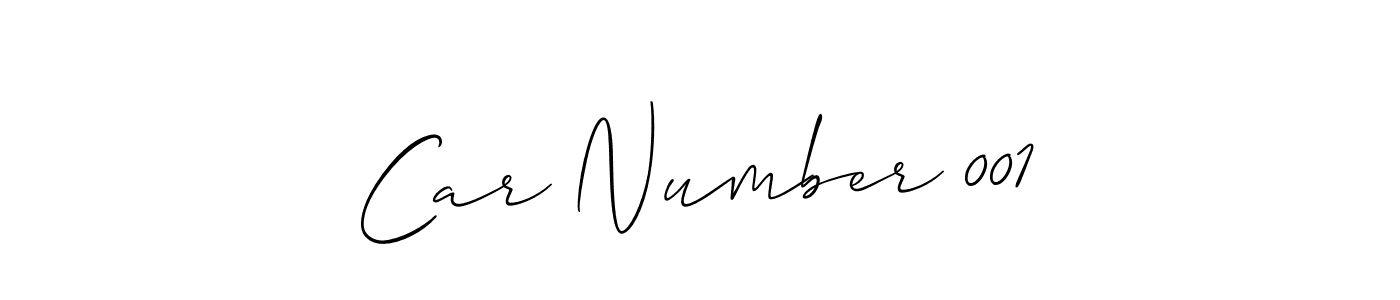 It looks lik you need a new signature style for name Car Number 001. Design unique handwritten (Allison_Script) signature with our free signature maker in just a few clicks. Car Number 001 signature style 2 images and pictures png