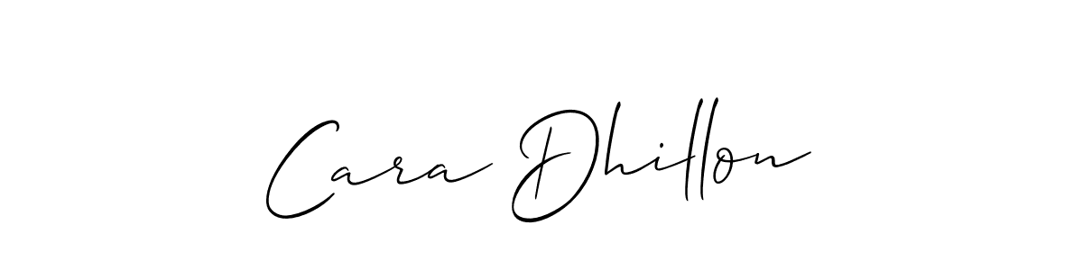 Create a beautiful signature design for name Cara Dhillon. With this signature (Allison_Script) fonts, you can make a handwritten signature for free. Cara Dhillon signature style 2 images and pictures png