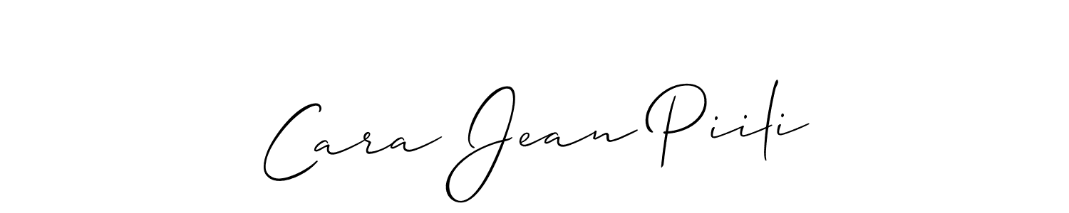 How to make Cara Jean Piili signature? Allison_Script is a professional autograph style. Create handwritten signature for Cara Jean Piili name. Cara Jean Piili signature style 2 images and pictures png