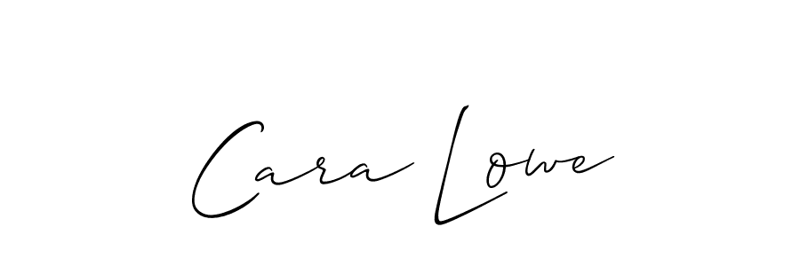 Cara Lowe stylish signature style. Best Handwritten Sign (Allison_Script) for my name. Handwritten Signature Collection Ideas for my name Cara Lowe. Cara Lowe signature style 2 images and pictures png