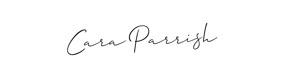 How to make Cara Parrish name signature. Use Allison_Script style for creating short signs online. This is the latest handwritten sign. Cara Parrish signature style 2 images and pictures png