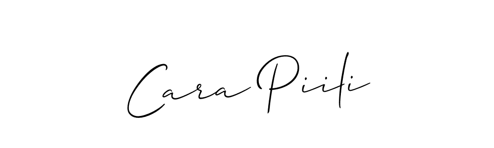 Allison_Script is a professional signature style that is perfect for those who want to add a touch of class to their signature. It is also a great choice for those who want to make their signature more unique. Get Cara Piili name to fancy signature for free. Cara Piili signature style 2 images and pictures png