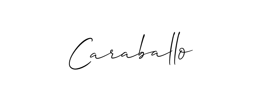 Use a signature maker to create a handwritten signature online. With this signature software, you can design (Allison_Script) your own signature for name Caraballo. Caraballo signature style 2 images and pictures png