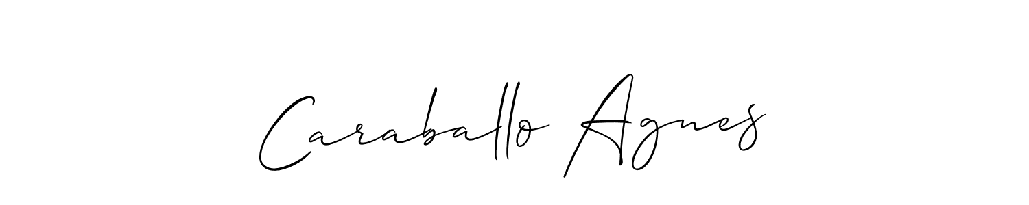 Make a beautiful signature design for name Caraballo Agnes. With this signature (Allison_Script) style, you can create a handwritten signature for free. Caraballo Agnes signature style 2 images and pictures png