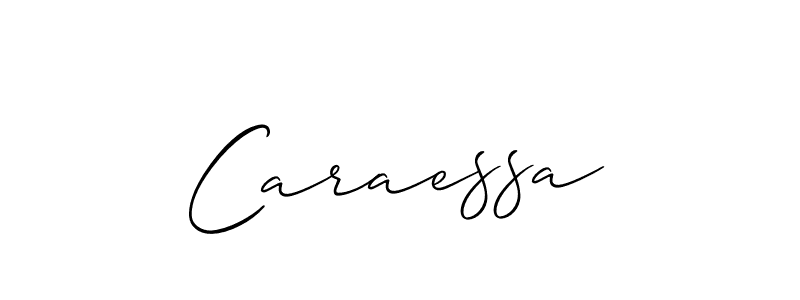 Make a short Caraessa signature style. Manage your documents anywhere anytime using Allison_Script. Create and add eSignatures, submit forms, share and send files easily. Caraessa signature style 2 images and pictures png