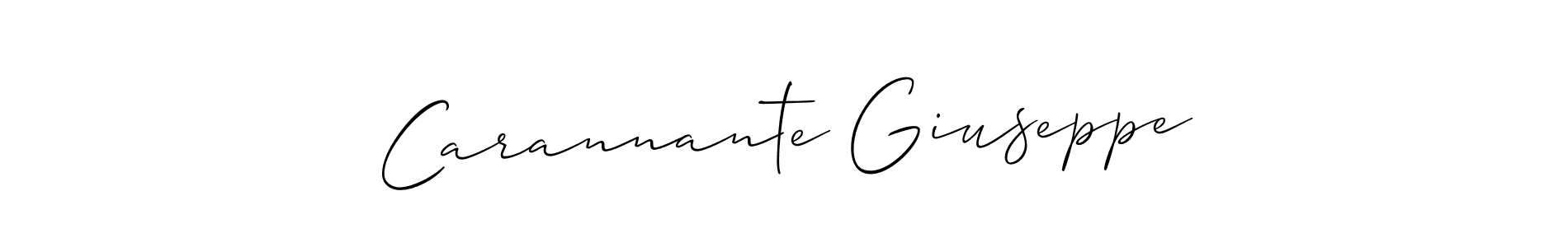 Make a beautiful signature design for name Carannante Giuseppe. With this signature (Allison_Script) style, you can create a handwritten signature for free. Carannante Giuseppe signature style 2 images and pictures png