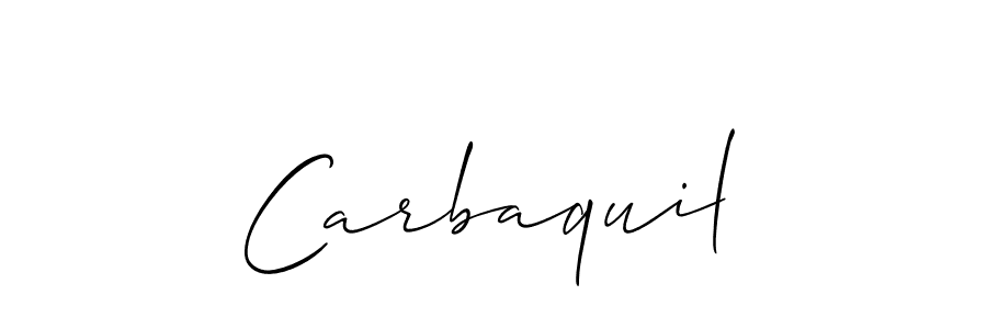 Create a beautiful signature design for name Carbaquil. With this signature (Allison_Script) fonts, you can make a handwritten signature for free. Carbaquil signature style 2 images and pictures png