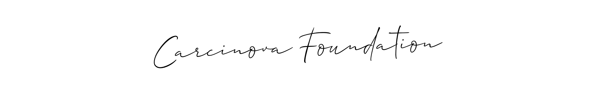 The best way (Allison_Script) to make a short signature is to pick only two or three words in your name. The name Carcinova Foundation include a total of six letters. For converting this name. Carcinova Foundation signature style 2 images and pictures png
