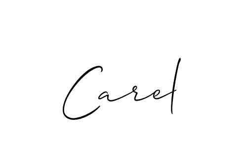 How to make Carel name signature. Use Allison_Script style for creating short signs online. This is the latest handwritten sign. Carel signature style 2 images and pictures png
