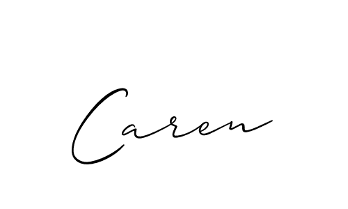Make a beautiful signature design for name Caren. With this signature (Allison_Script) style, you can create a handwritten signature for free. Caren signature style 2 images and pictures png