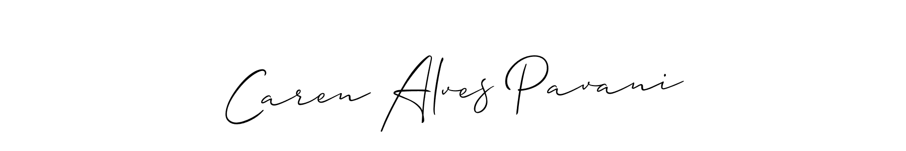How to make Caren Alves Pavani name signature. Use Allison_Script style for creating short signs online. This is the latest handwritten sign. Caren Alves Pavani signature style 2 images and pictures png