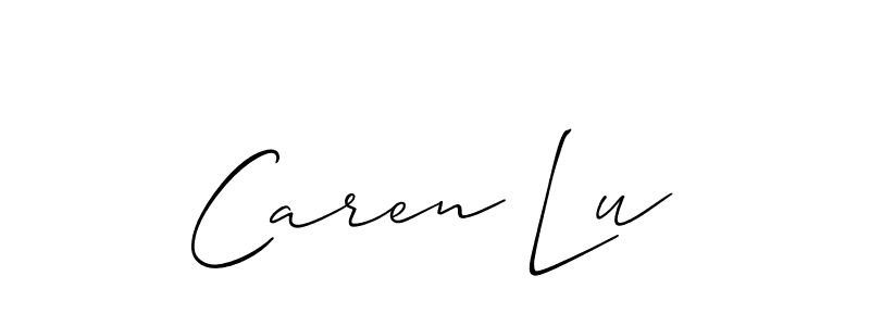 Create a beautiful signature design for name Caren Lu. With this signature (Allison_Script) fonts, you can make a handwritten signature for free. Caren Lu signature style 2 images and pictures png
