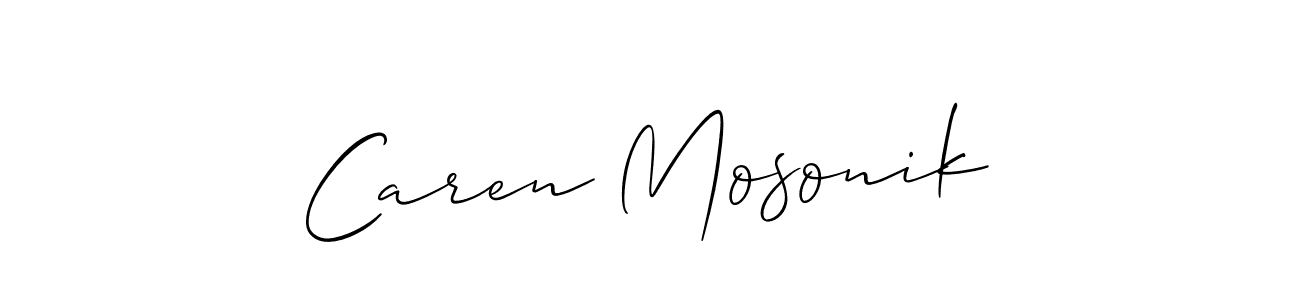 Make a short Caren Mosonik signature style. Manage your documents anywhere anytime using Allison_Script. Create and add eSignatures, submit forms, share and send files easily. Caren Mosonik signature style 2 images and pictures png