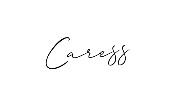 Use a signature maker to create a handwritten signature online. With this signature software, you can design (Allison_Script) your own signature for name Caress. Caress signature style 2 images and pictures png