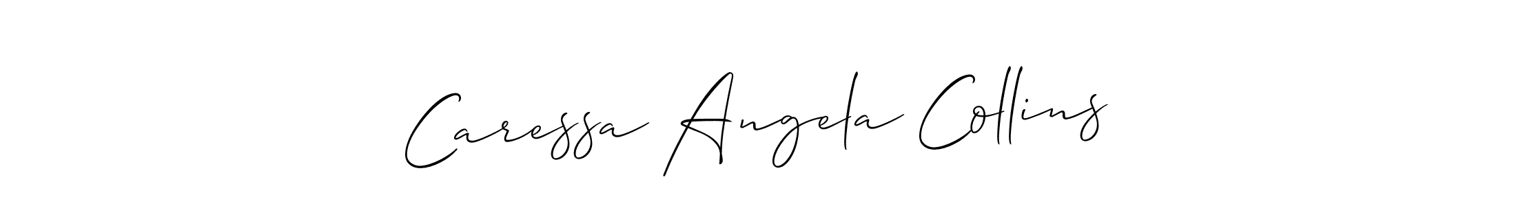 You should practise on your own different ways (Allison_Script) to write your name (Caressa Angela Collins) in signature. don't let someone else do it for you. Caressa Angela Collins signature style 2 images and pictures png