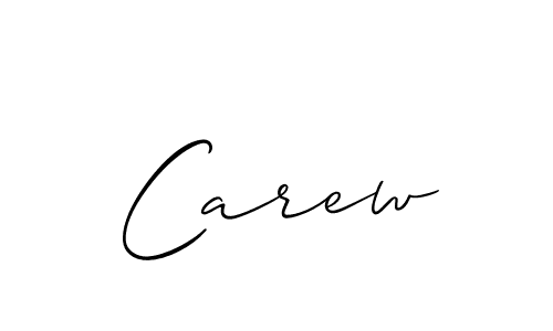 Use a signature maker to create a handwritten signature online. With this signature software, you can design (Allison_Script) your own signature for name Carew. Carew signature style 2 images and pictures png
