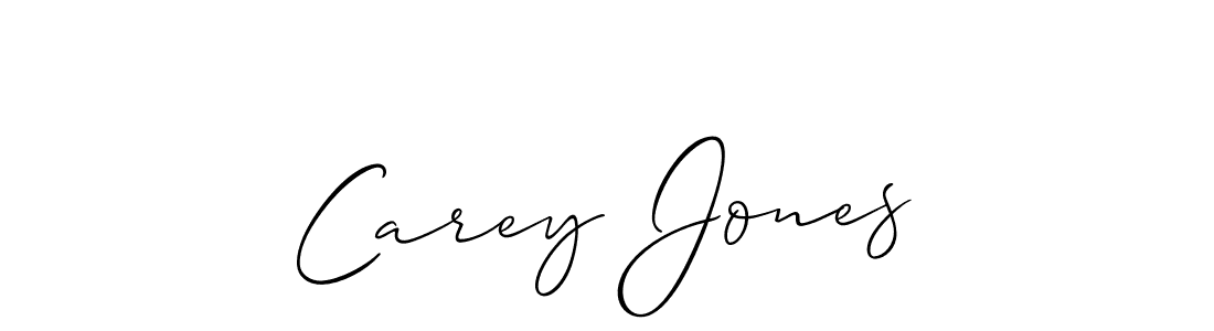 The best way (Allison_Script) to make a short signature is to pick only two or three words in your name. The name Carey Jones include a total of six letters. For converting this name. Carey Jones signature style 2 images and pictures png