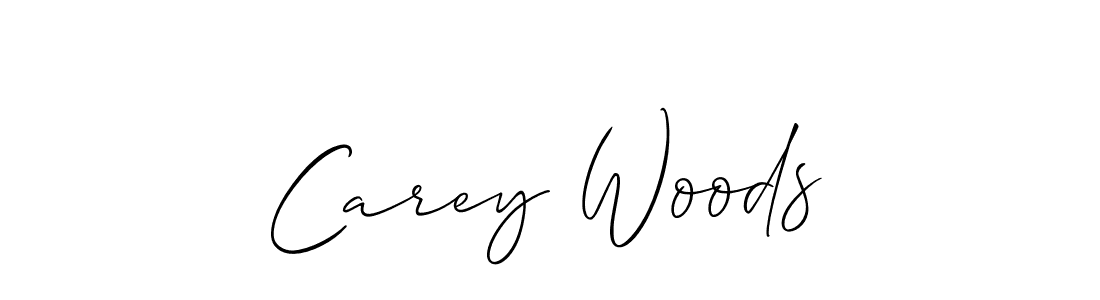 You should practise on your own different ways (Allison_Script) to write your name (Carey Woods) in signature. don't let someone else do it for you. Carey Woods signature style 2 images and pictures png