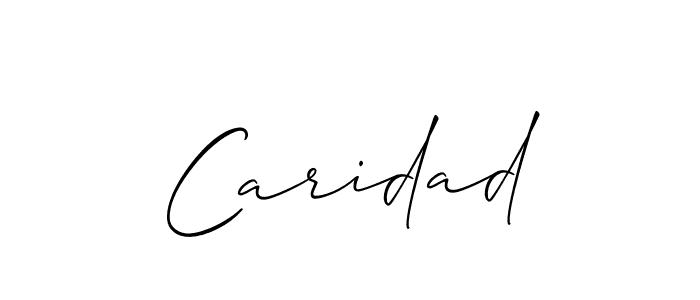 Use a signature maker to create a handwritten signature online. With this signature software, you can design (Allison_Script) your own signature for name Caridad. Caridad signature style 2 images and pictures png