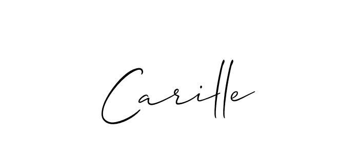 You should practise on your own different ways (Allison_Script) to write your name (Carille) in signature. don't let someone else do it for you. Carille signature style 2 images and pictures png