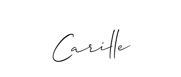 How to make Carille signature? Allison_Script is a professional autograph style. Create handwritten signature for Carille name. Carille signature style 2 images and pictures png