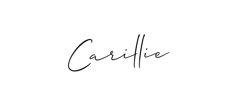 Carillie stylish signature style. Best Handwritten Sign (Allison_Script) for my name. Handwritten Signature Collection Ideas for my name Carillie. Carillie signature style 2 images and pictures png