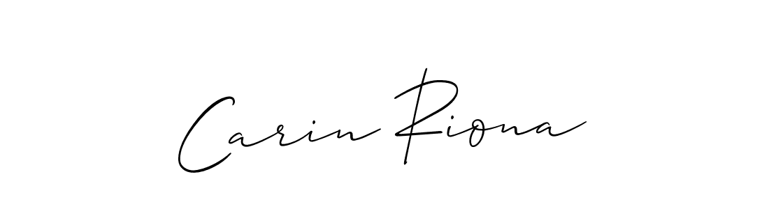 Also we have Carin Riona name is the best signature style. Create professional handwritten signature collection using Allison_Script autograph style. Carin Riona signature style 2 images and pictures png