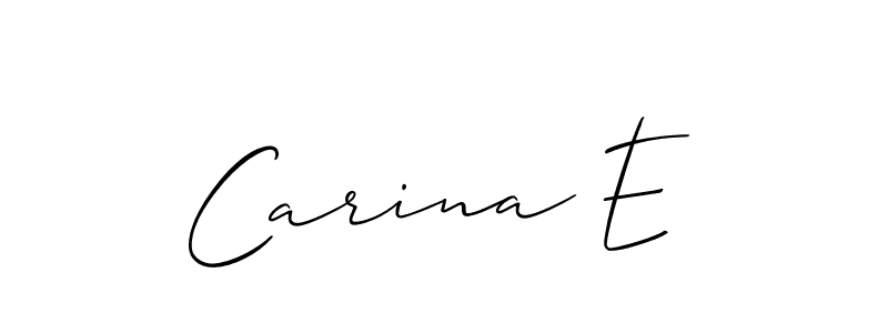 Also we have Carina E name is the best signature style. Create professional handwritten signature collection using Allison_Script autograph style. Carina E signature style 2 images and pictures png