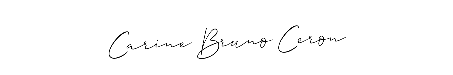 How to make Carine Bruno Ceron name signature. Use Allison_Script style for creating short signs online. This is the latest handwritten sign. Carine Bruno Ceron signature style 2 images and pictures png