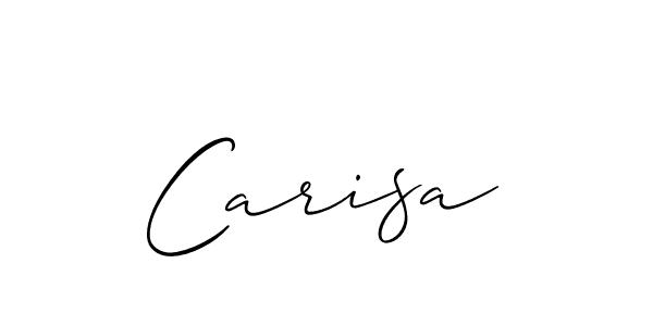 You should practise on your own different ways (Allison_Script) to write your name (Carisa) in signature. don't let someone else do it for you. Carisa signature style 2 images and pictures png
