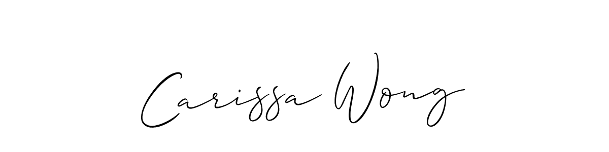 How to make Carissa Wong signature? Allison_Script is a professional autograph style. Create handwritten signature for Carissa Wong name. Carissa Wong signature style 2 images and pictures png